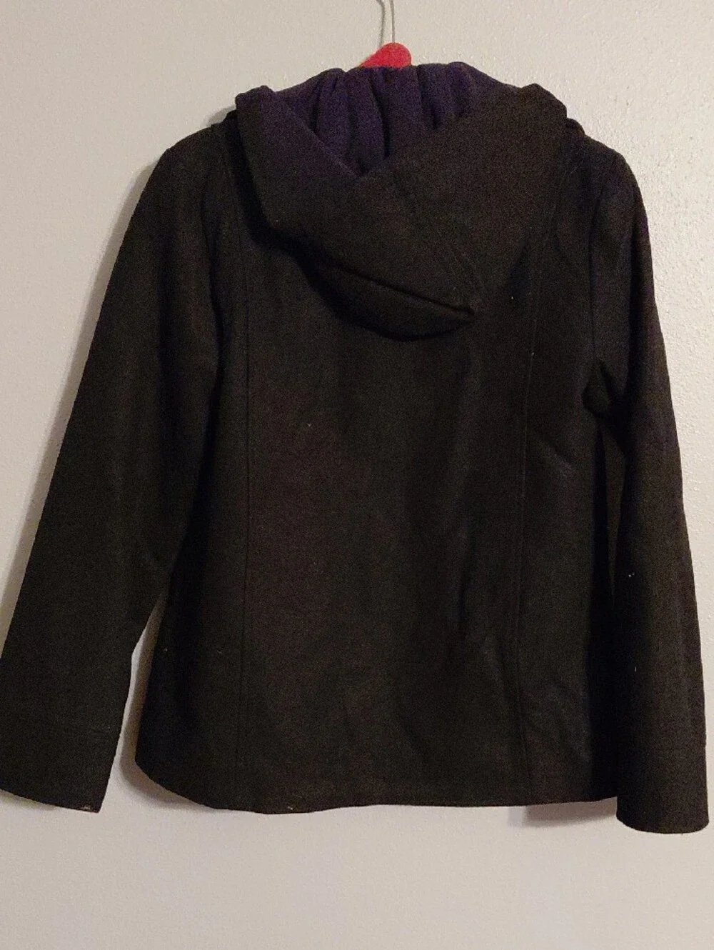 Old Navy Men's Black Pea Coat with Notch Collar